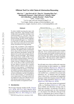 Efficient Tool Use with Chain-of-Abstraction Reasoning