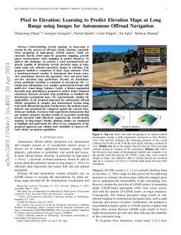Pixel to Elevation: Learning to Predict Elevation Maps at Long Range
  using Images for Autonomous Offroad Navigation