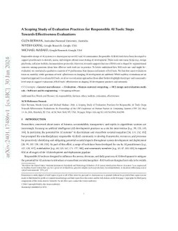 A Scoping Study of Evaluation Practices for Responsible AI Tools: Steps
  Towards Effectiveness Evaluations