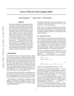 Arrows of Time for Large Language Models