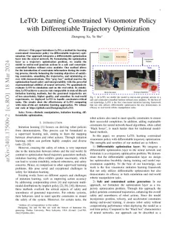 LeTO: Learning Constrained Visuomotor Policy with Differentiable
  Trajectory Optimization