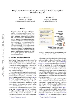 Linguistically Communicating Uncertainty in Patient-Facing Risk
  Prediction Models
