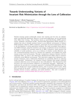 Towards Understanding Variants of Invariant Risk Minimization through
  the Lens of Calibration