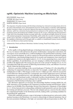 opML: Optimistic Machine Learning on Blockchain