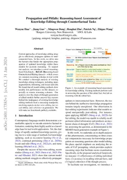 Propagation and Pitfalls: Reasoning-based Assessment of Knowledge
  Editing through Counterfactual Tasks