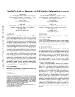 Graph Contrastive Learning with Cohesive Subgraph Awareness