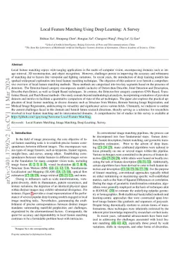 Local Feature Matching Using Deep Learning: A Survey