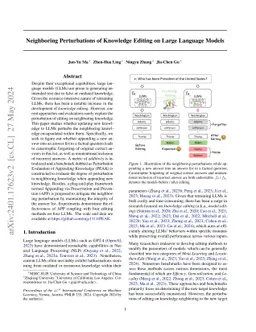 Neighboring Perturbations of Knowledge Editing on Large Language Models