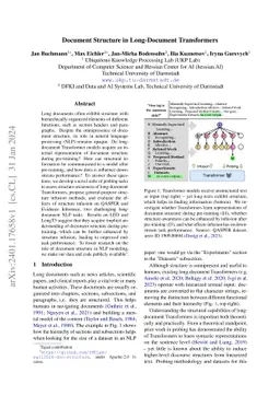 Document Structure in Long Document Transformers