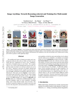Image Anything: Towards Reasoning-coherent and Training-free Multi-modal
  Image Generation