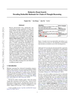 Deductive Beam Search: Decoding Deducible Rationale for Chain-of-Thought
  Reasoning