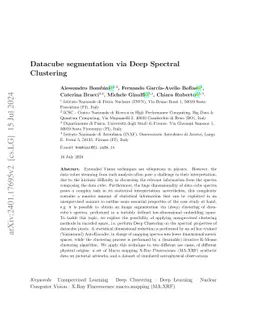 Datacube segmentation via Deep Spectral Clustering