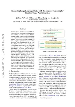 Enhancing Large Language Model with Decomposed Reasoning for Emotion
  Cause Pair Extraction