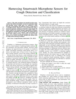 Harnessing Smartwatch Microphone Sensors for Cough Detection and
  Classification
