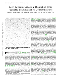 Logit Poisoning Attack in Distillation-based Federated Learning and its
  Countermeasures