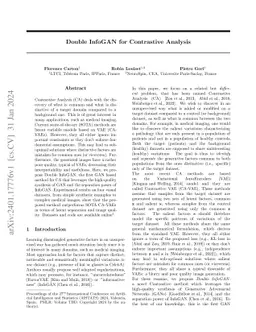 Double InfoGAN for Contrastive Analysis