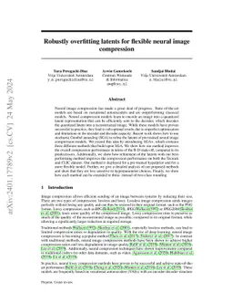 Robustly overfitting latents for flexible neural image compression