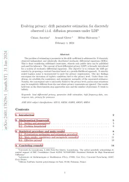 Evolving privacy: drift parameter estimation for discretely observed
  i.i.d. diffusion processes under LDP