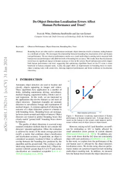 Do Object Detection Localization Errors Affect Human Performance and
  Trust?