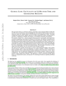 Global-Liar: Factuality of LLMs over Time and Geographic Regions