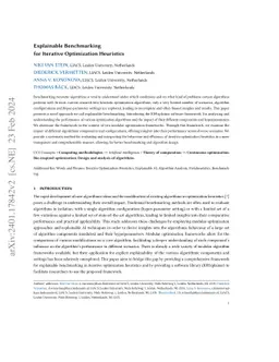 Explainable Benchmarking for Iterative Optimization Heuristics