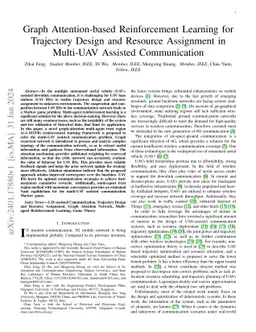 Graph Attention-based Reinforcement Learning for Trajectory Design and
  Resource Assignment in Multi-UAV Assisted Communication
