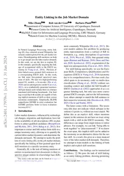 Entity Linking in the Job Market Domain