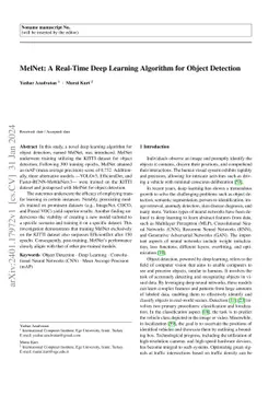 MelNet: A Real-Time Deep Learning Algorithm for Object Detection