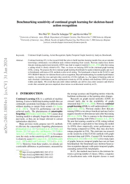 Benchmarking Sensitivity of Continual Graph Learning for Skeleton-Based
  Action Recognition