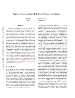 Improved Scene Landmark Detection for Camera Localization