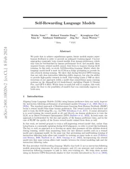 Self-Rewarding Language Models