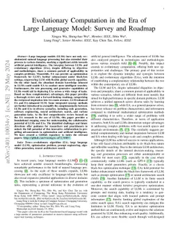 Evolutionary Computation in the Era of Large Language Model: Survey and
  Roadmap