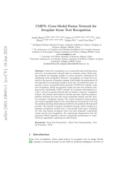 CMFN: Cross-Modal Fusion Network for Irregular Scene Text Recognition
