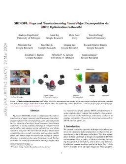 SHINOBI: Shape and Illumination using Neural Object Decomposition via
  BRDF Optimization In-the-wild