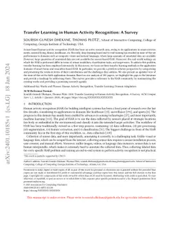 Transfer Learning in Human Activity Recognition: A Survey