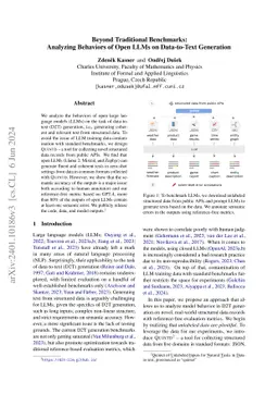 Beyond Traditional Benchmarks: Analyzing Behaviors of Open LLMs on
  Data-to-Text Generation
