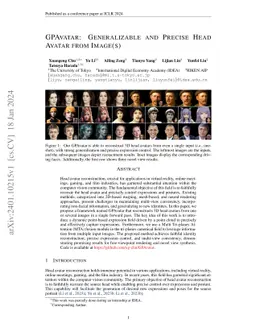 GPAvatar: Generalizable and Precise Head Avatar from Image(s)