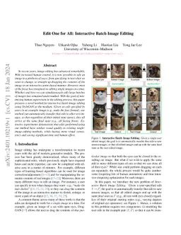 Edit One for All: Interactive Batch Image Editing