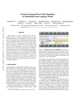 Towards Language-Driven Video Inpainting via Multimodal Large Language
  Models