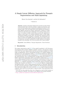 A Simple Latent Diffusion Approach for Panoptic Segmentation and Mask
  Inpainting
