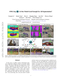 OMG-Seg: Is One Model Good Enough For All Segmentation?