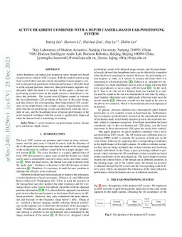 Active headrest combined with a depth camera-based ear-positioning
  system