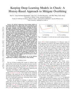Keeping Deep Learning Models in Check: A History-Based Approach to
  Mitigate Overfitting