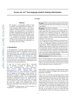 Excuse me, sir? Your language model is leaking (information)