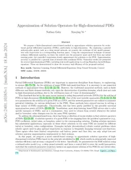Approximation of Solution Operators for High-dimensional PDEs