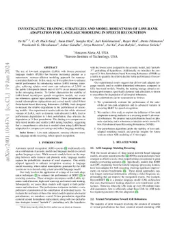 Investigating Training Strategies and Model Robustness of Low-Rank
  Adaptation for Language Modeling in Speech Recognition