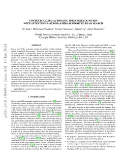 Contextualized Automatic Speech Recognition with Attention-Based Bias
  Phrase Boosted Beam Search