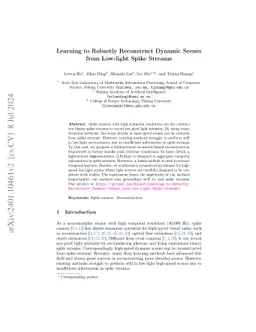 Learning to Robustly Reconstruct Low-light Dynamic Scenes from Spike
  Streams