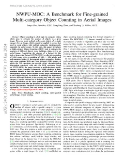 NWPU-MOC: A Benchmark for Fine-grained Multi-category Object Counting in
  Aerial Images