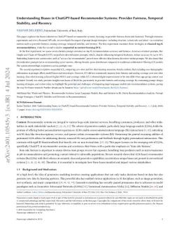Understanding Biases in ChatGPT-based Recommender Systems: Provider
  Fairness, Temporal Stability, and Recency